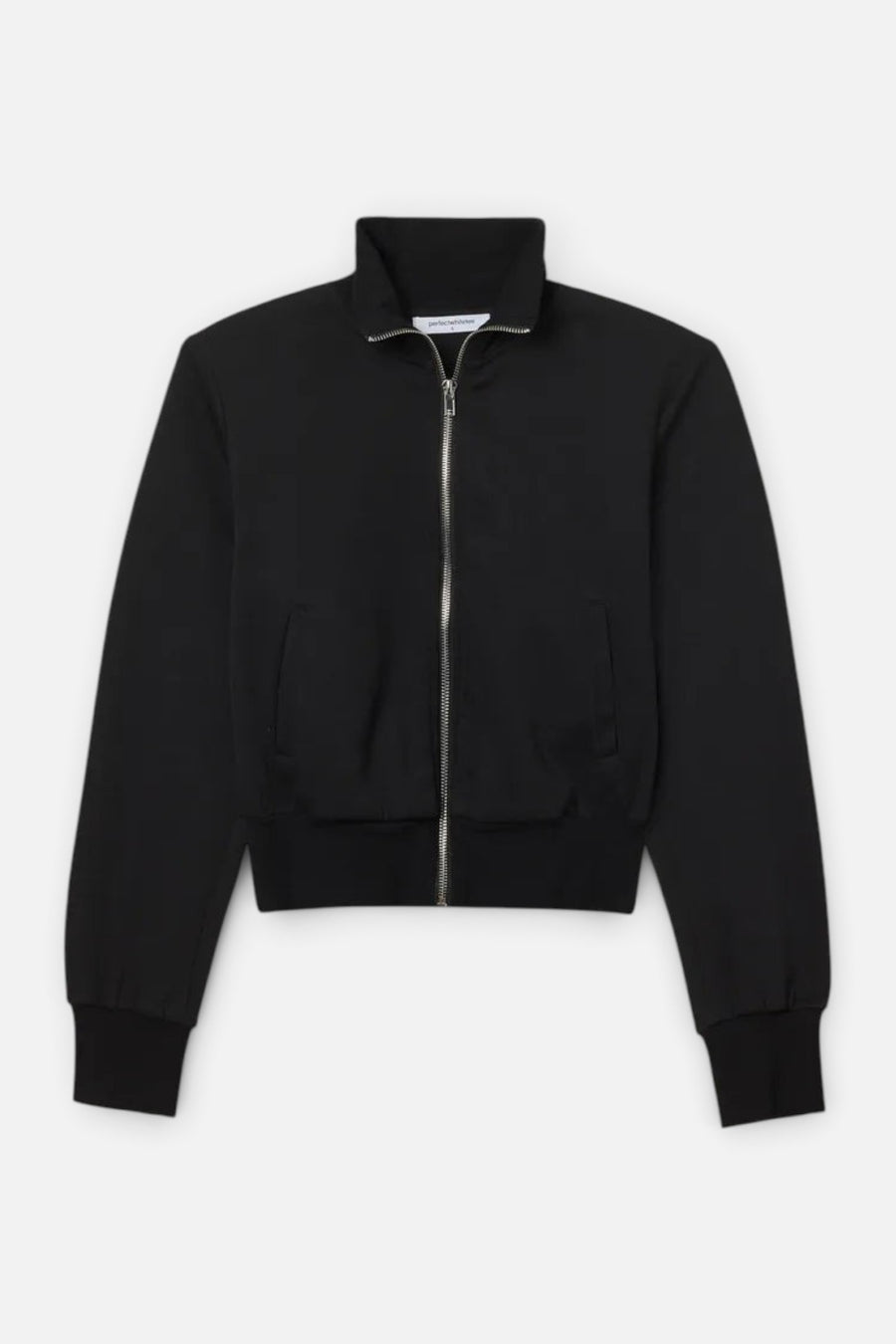 Milana Track Jacket in True Black – front view