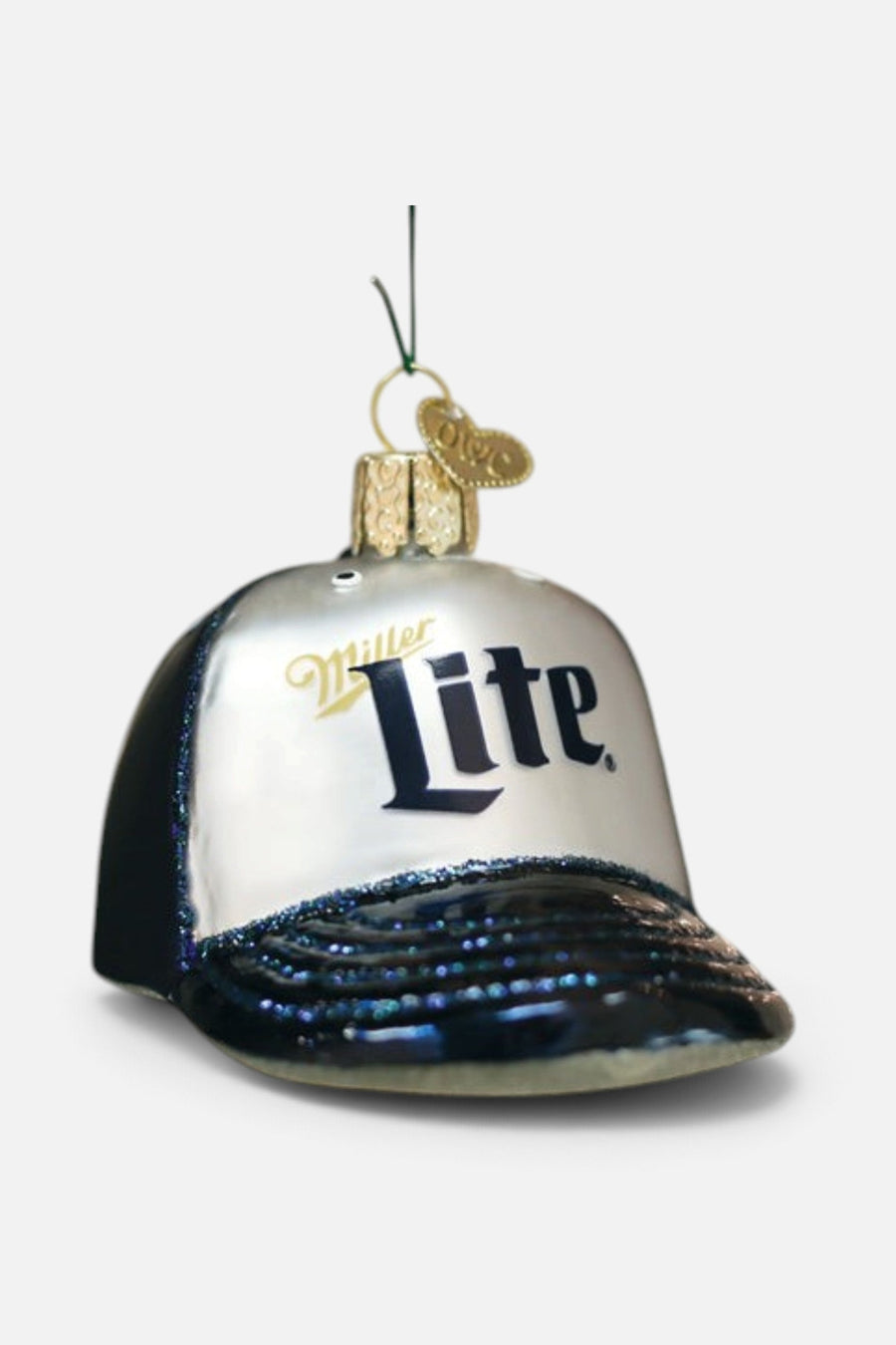 Miller Lite Baseball Cap Ornament – three-quarter view