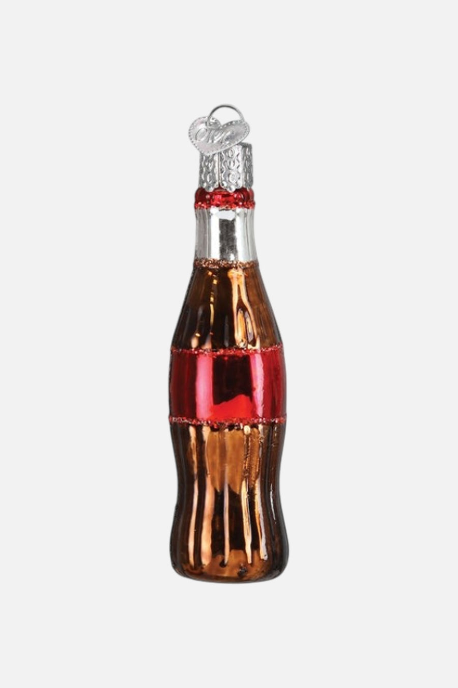 Mini Coca-Cola Bottle Ornament – three-quarter view