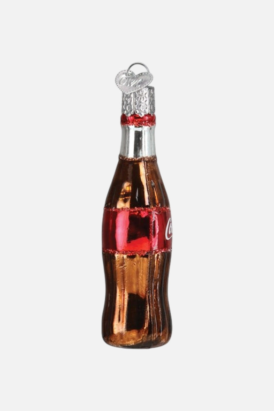 Mini Coca-Cola Bottle Ornament – three-quarter view