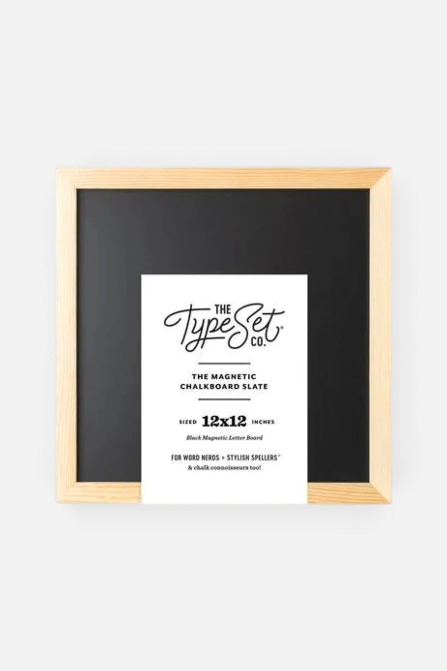 Mini Magnetic Letter Board Slate in Black – front view