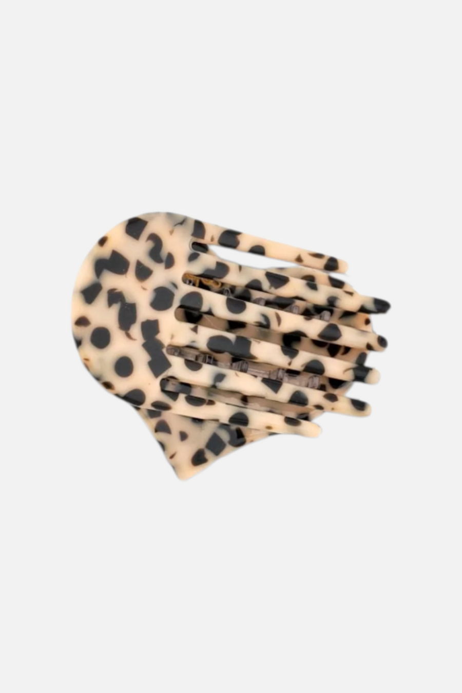 Solar Eclipse Mini Leopard Flat Heart Hair Clip