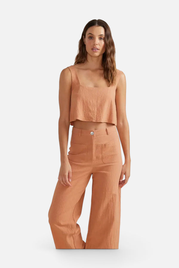 Mink Pink Leon Crop Top In Cinnamon