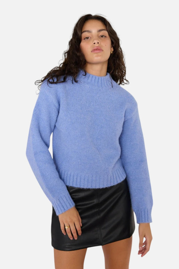 Mink Pink Women's Elise Cozy Sweater in Blue