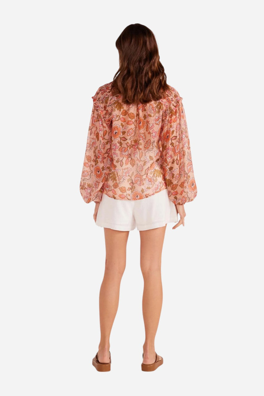MINKPINK Amelia Long Sleeve Blouse – flat lay