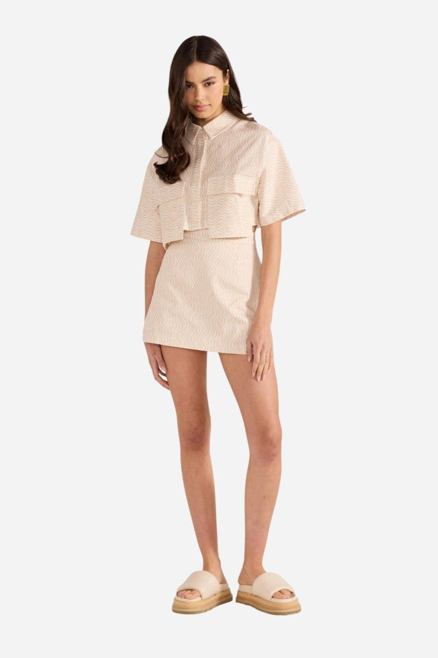 MINKPINK Bonnie Pocket Crop Shirt – side view
