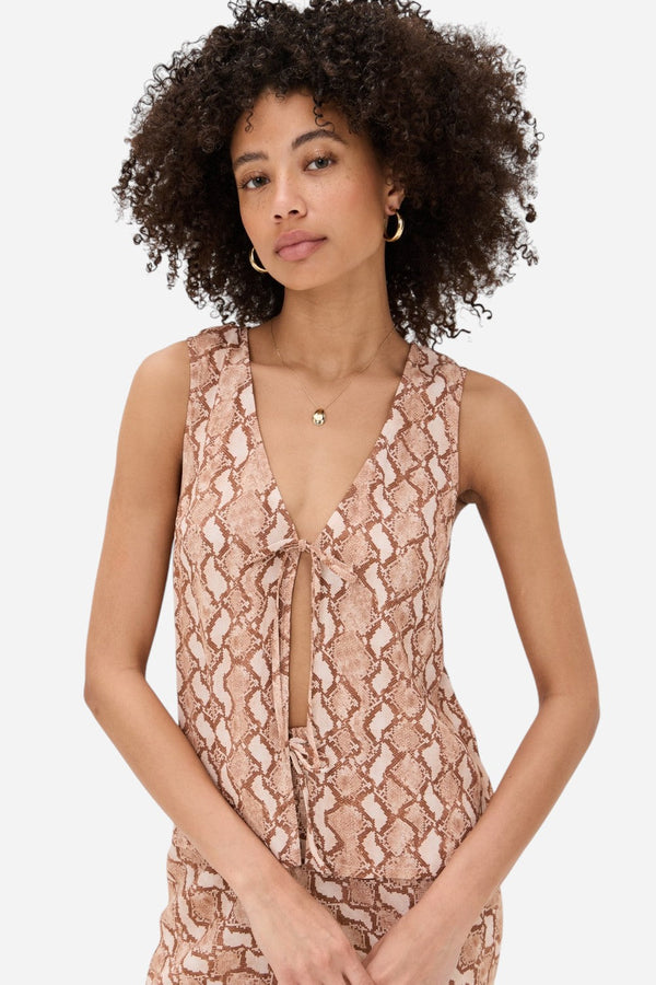 MINKPINK Koa Tie Top