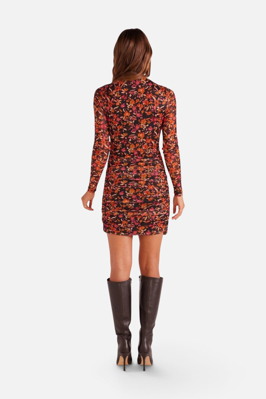 Minkpink Sorrento Mesh Mini Dress in Floral – detail