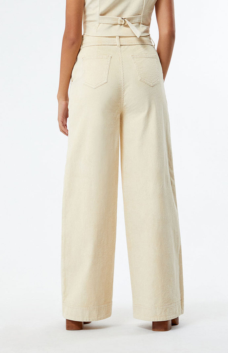 Minkpink Thea Corduroy Pants in Cream – detail