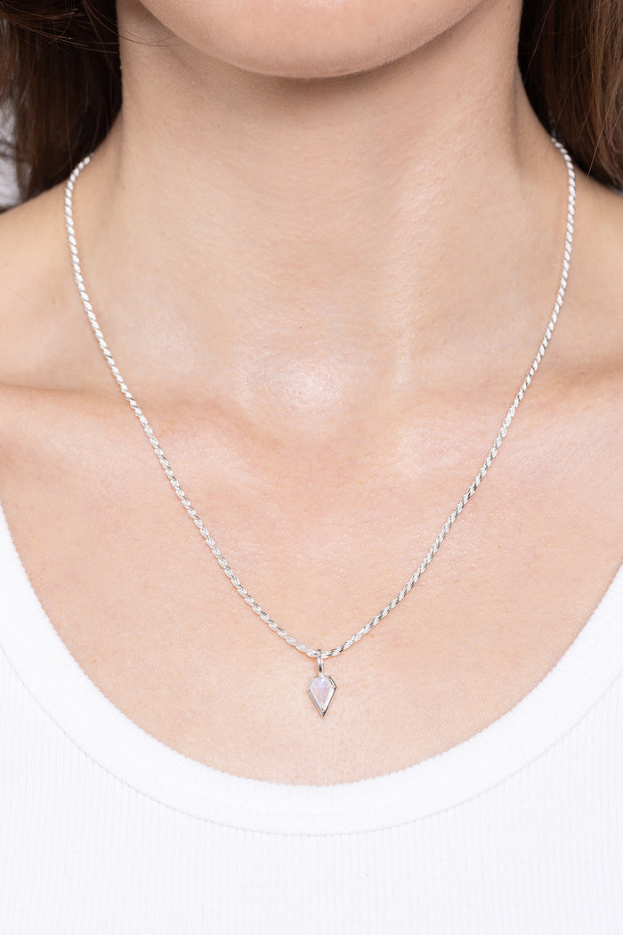 Miranda Frye Jewelry Kate Chain Necklace in Silver – back view