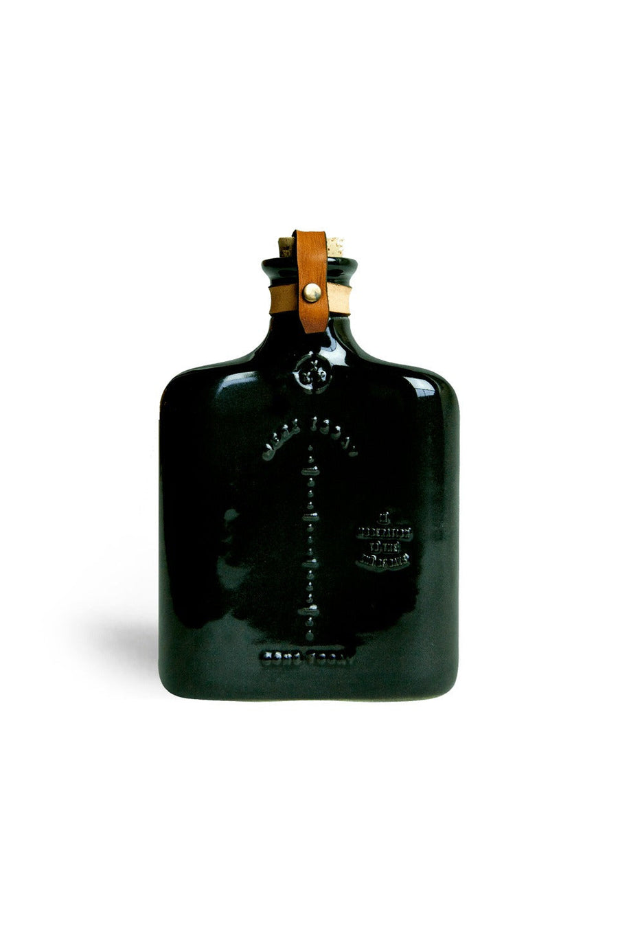 Misc. Goods Co. Black Ceramic Flask - 11 Oz – side view