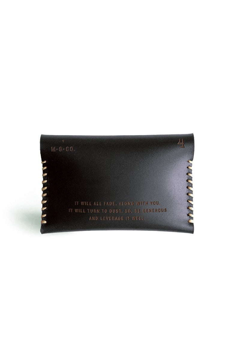 Misc. Goods Co. Tuck Slim Wallet V4 in Carbon – back view