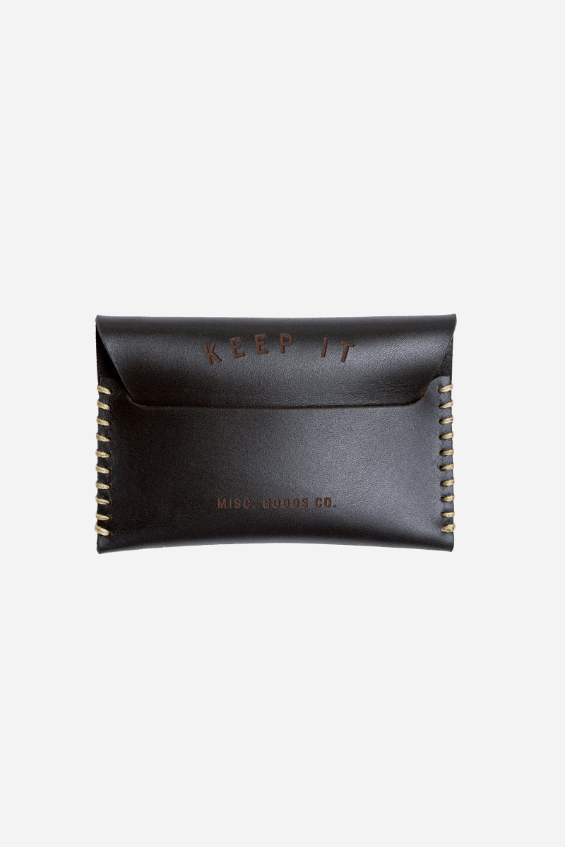 Misc. Goods Co. Tuck Slim Wallet V4 in Carbon – front view