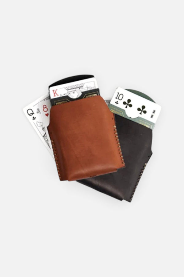 Misc. Goods Inc. Playing Cards and Leather Pouch Set in Black/Gold Foil