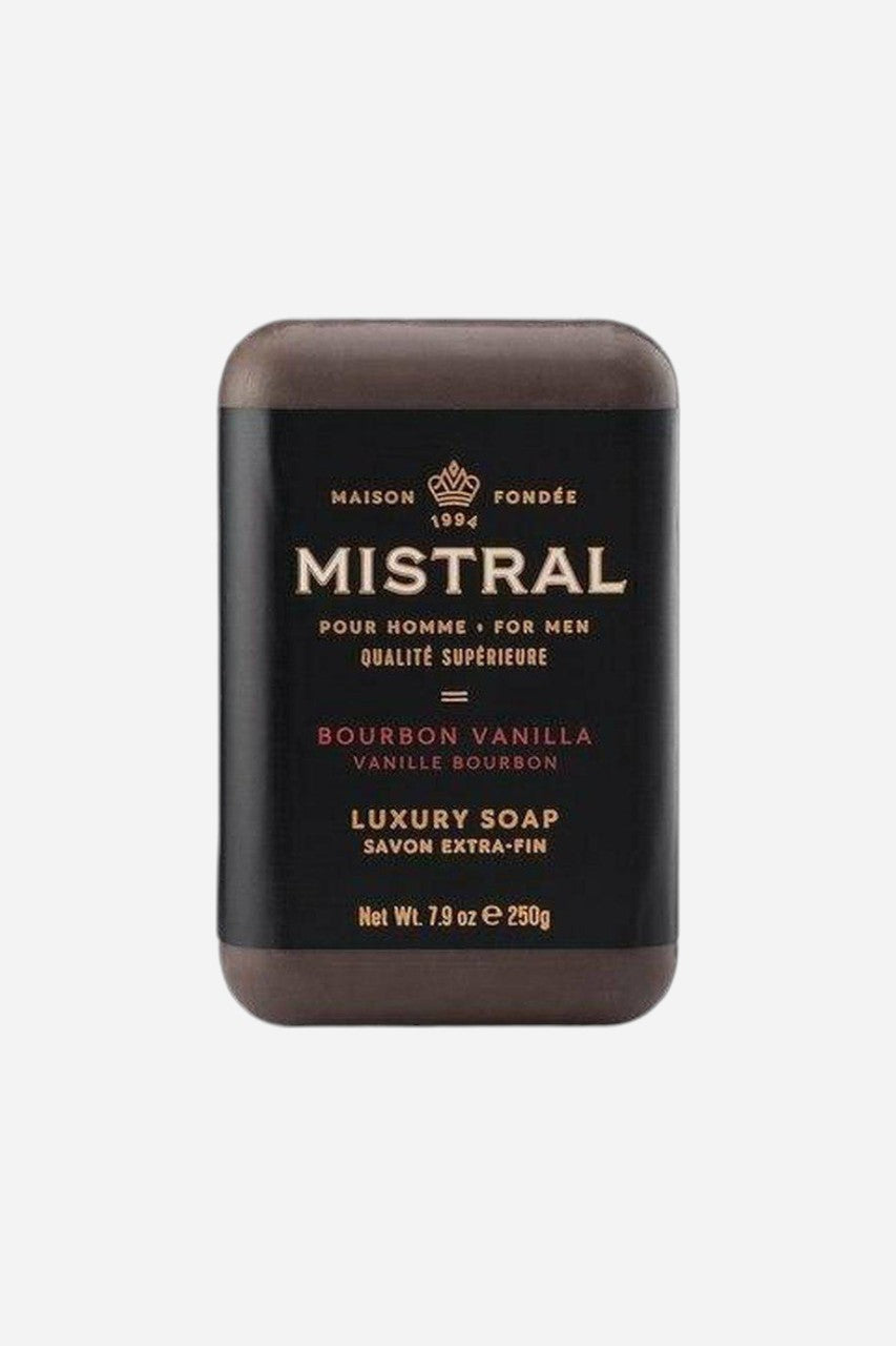 Mistral Bourbon Vanilla Bar Soap – front view