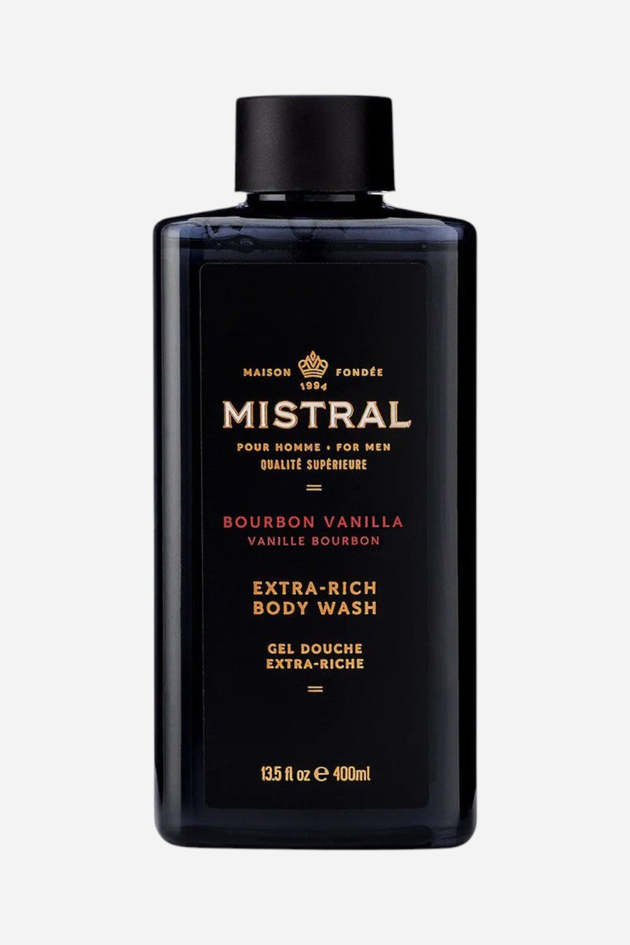Mistral Bourbon Vanilla Body Wash – front view