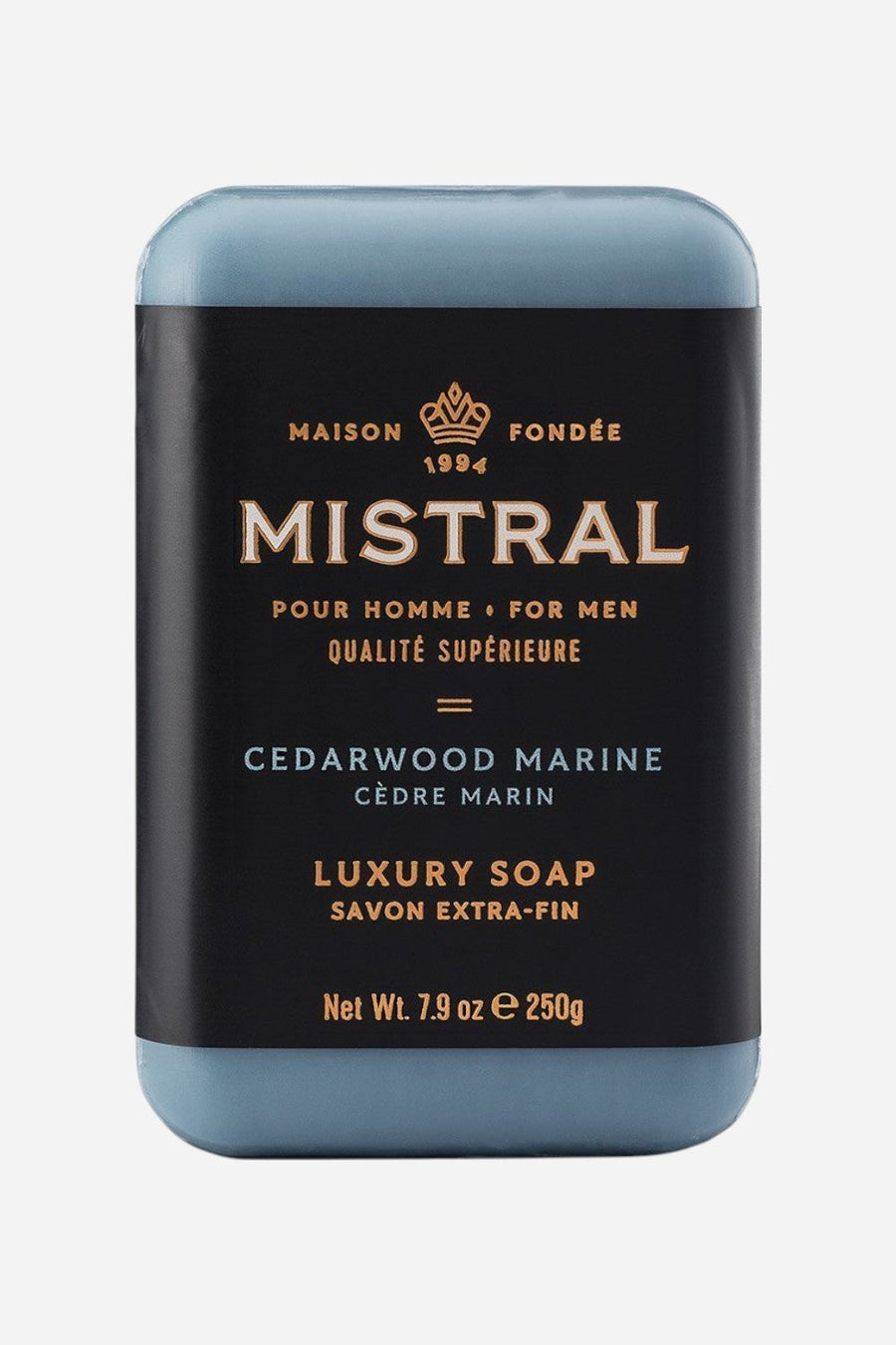 Mistral Cedarwood Marine Bar Soap – front view