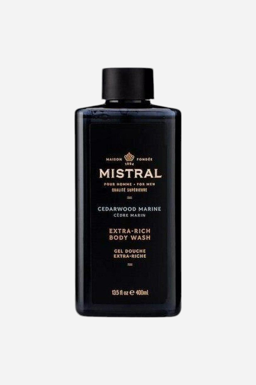 Mistral Cedarwood Marine Body Wash – front view