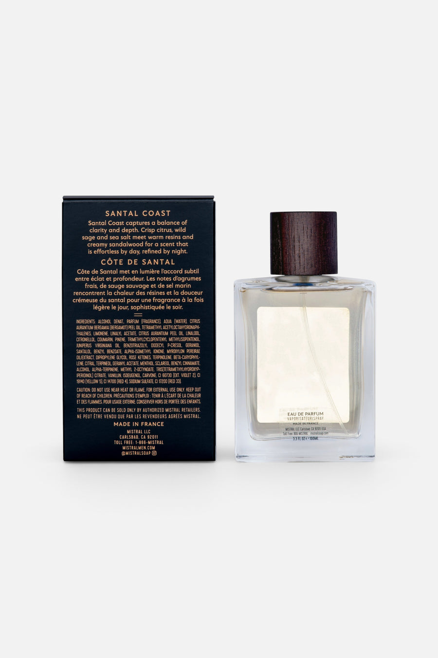 Mistral Men's Santal Coast Eaux de Parfum 3.3 fl oz – back view