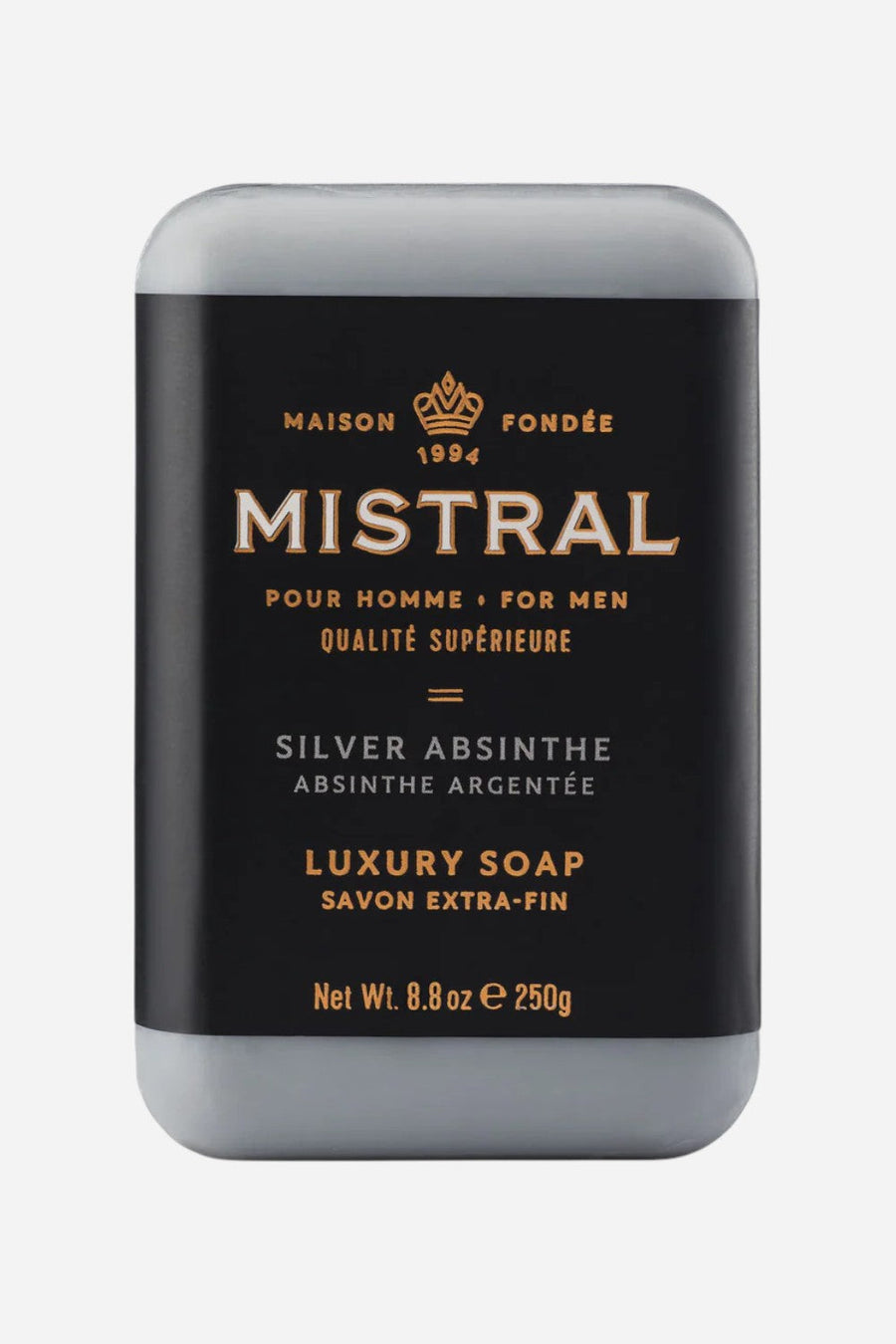 Mistral Silver Absinthe Bar Soap – front view