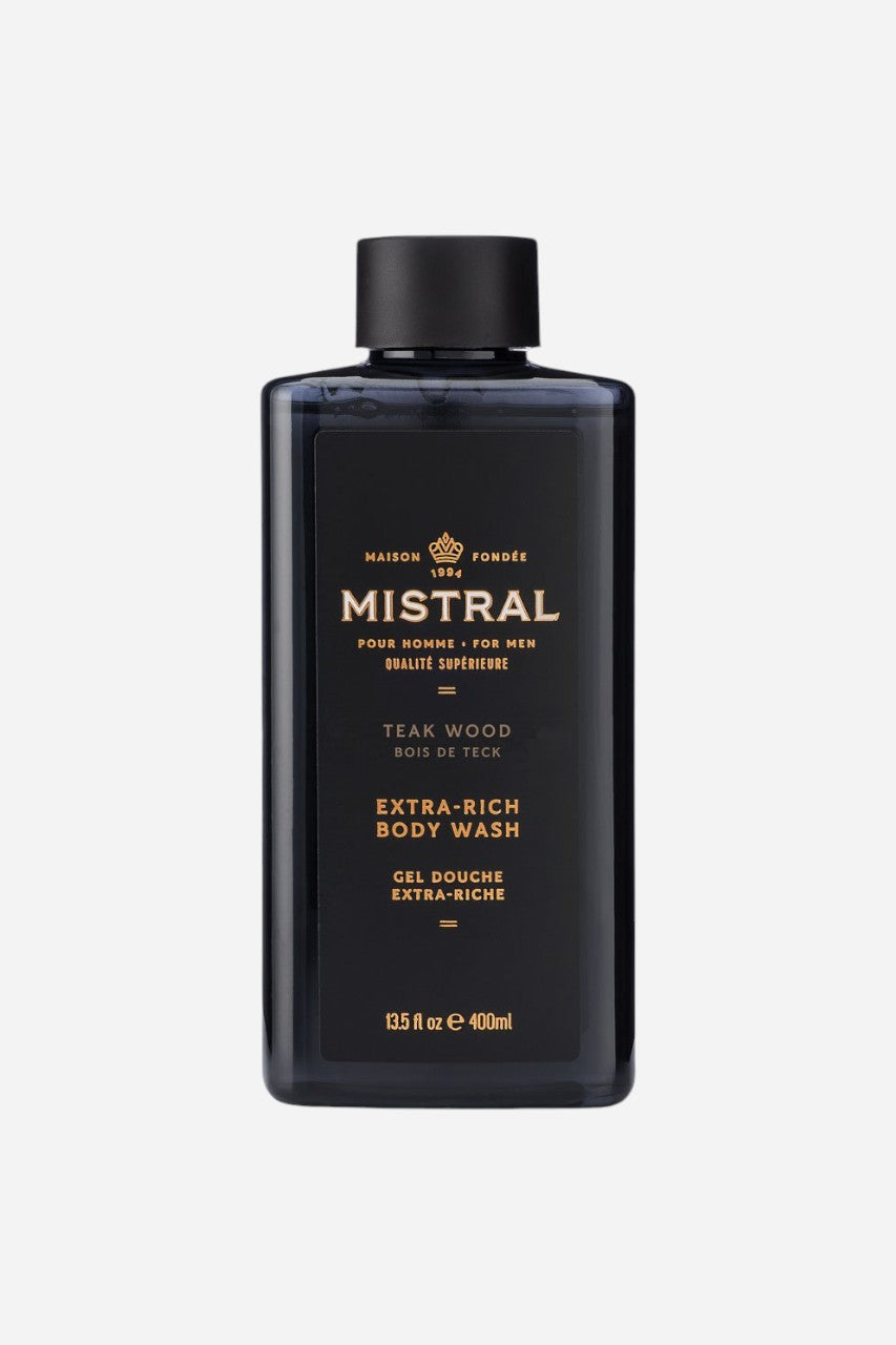 Mistral Teak Wood Body Wash – front view