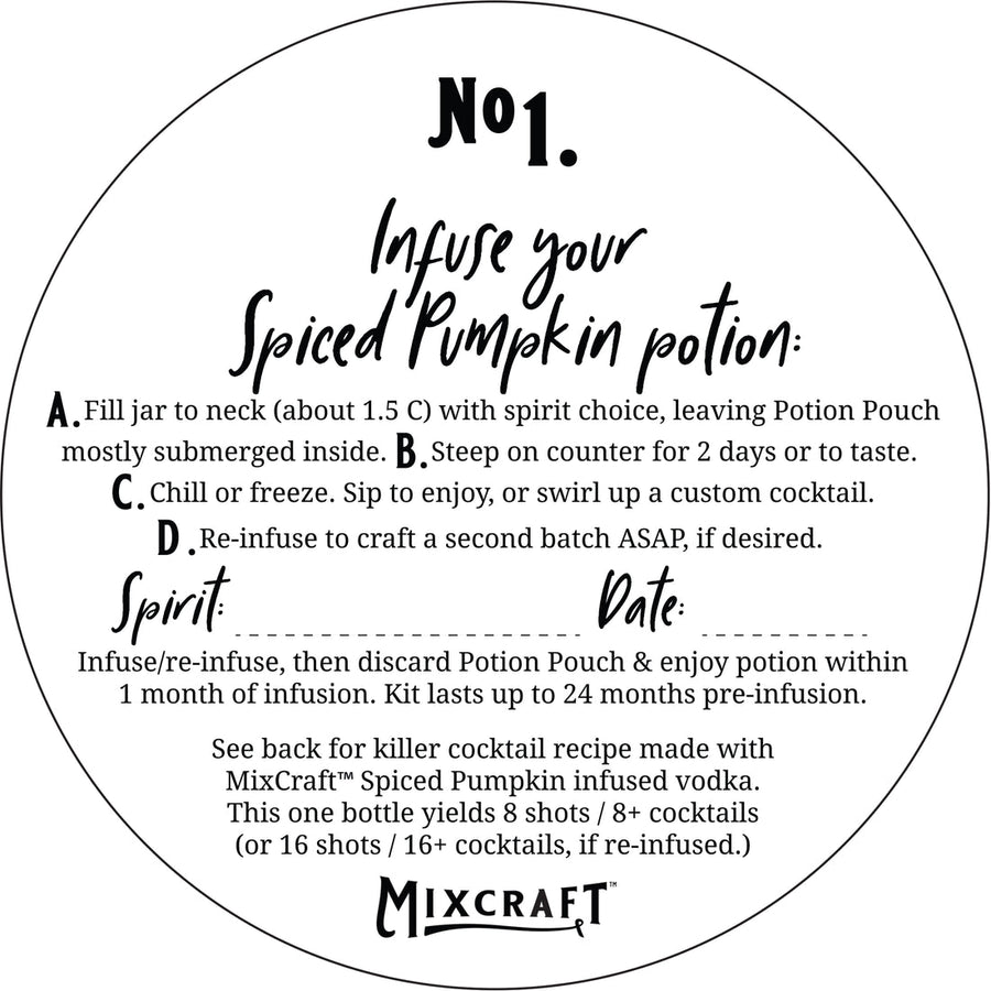 Mixcraft Spiced Pumpkin Spirit Infusion Kit – back view