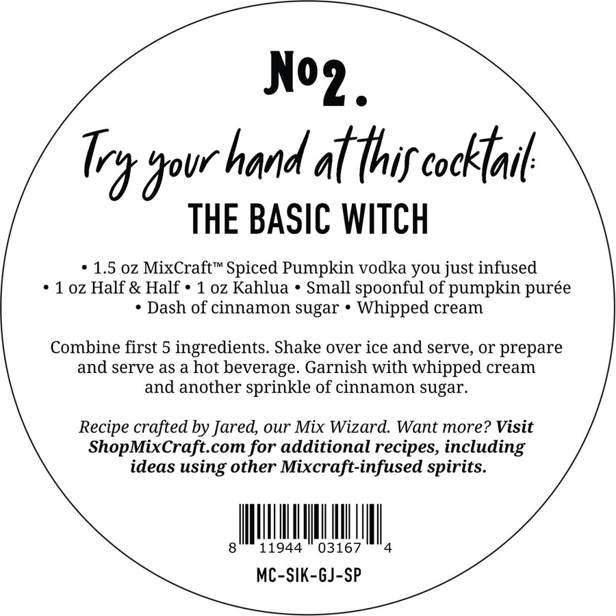 Mixcraft Spiced Pumpkin Spirit Infusion Kit – side view