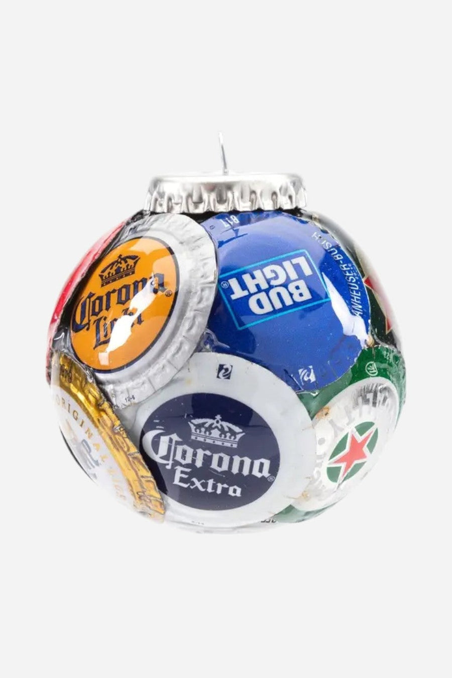 Mixed Major Brands Bottle Cap Ornament – three-quarter view