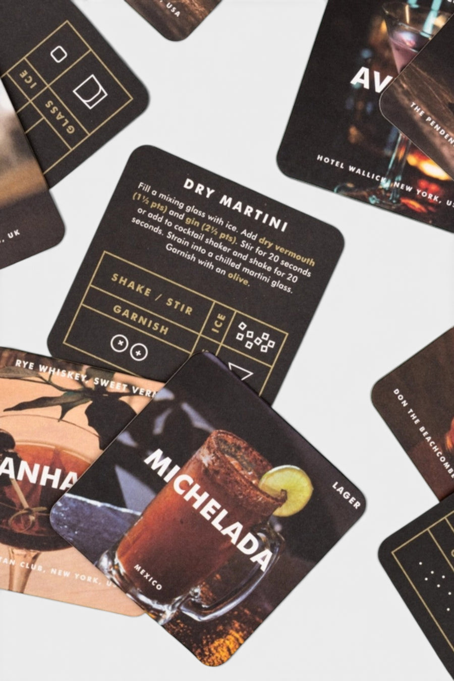 Mixologist - Cocktail Recipe Coasters – flat lay