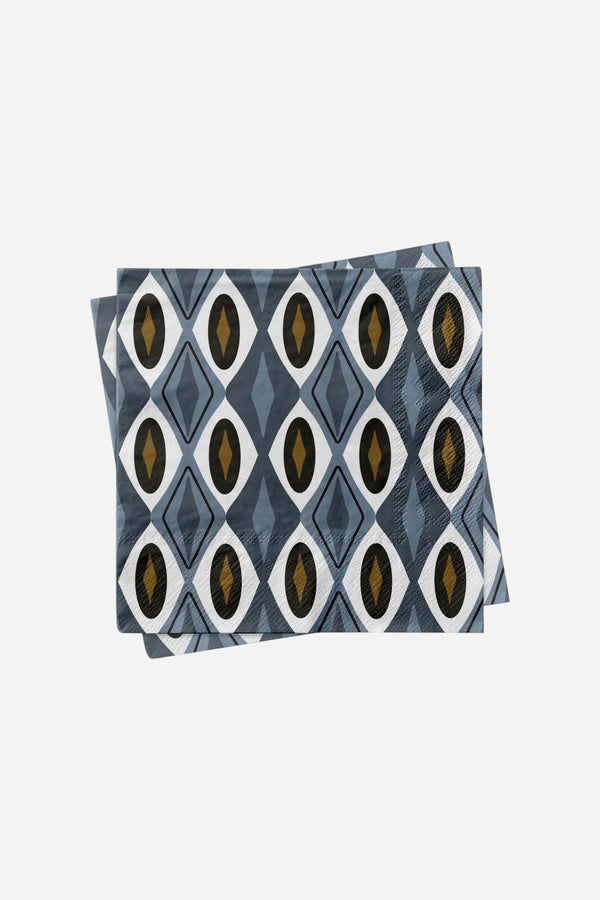Mod Lounge Blue Diamond String Mid Century Modern Cocktail Napkin