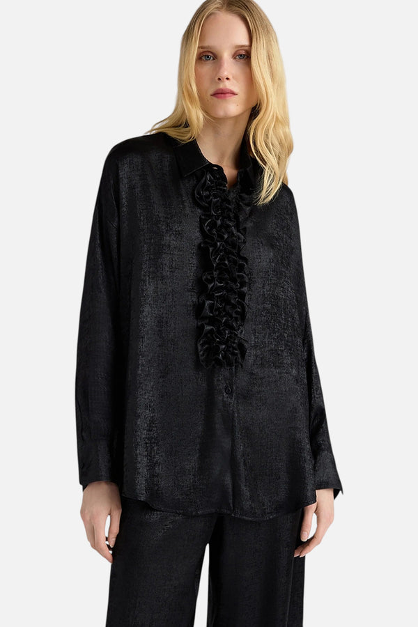 Momoni Women's Bilancia Bis Shirt in Nero