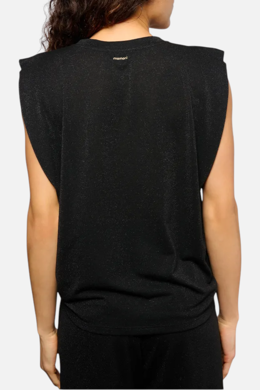 Momoni Women's Enna Tee Shirt in Nero – back view