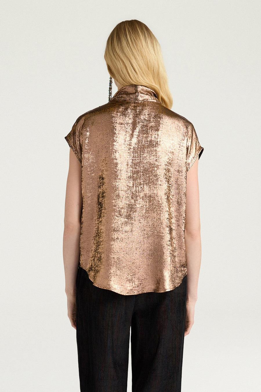 Momoni Women's Hildra Sleeveless Top in Bronze – back view