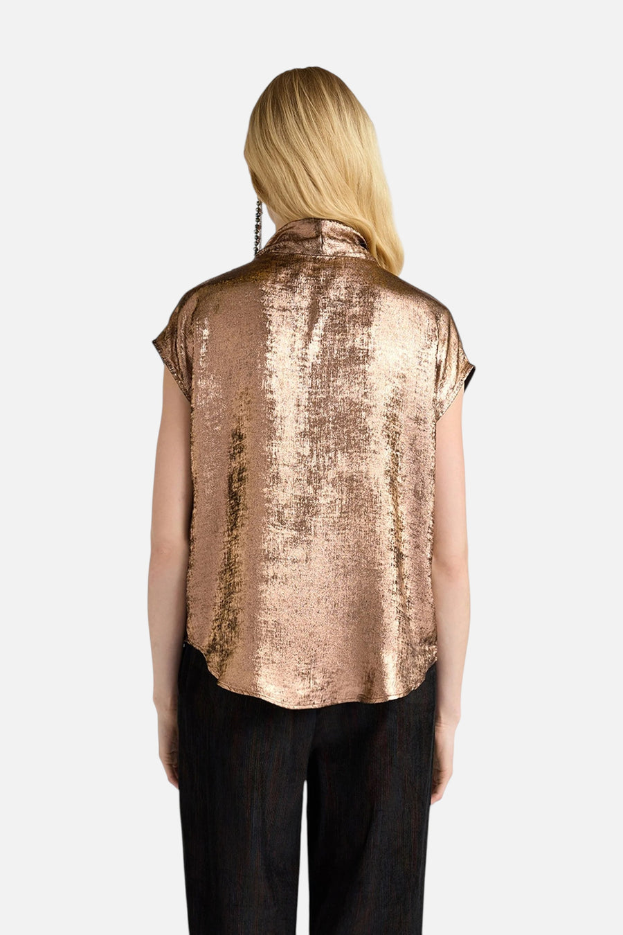 Momoni Women's Hildra Sleeveless Top in Bronze – back view