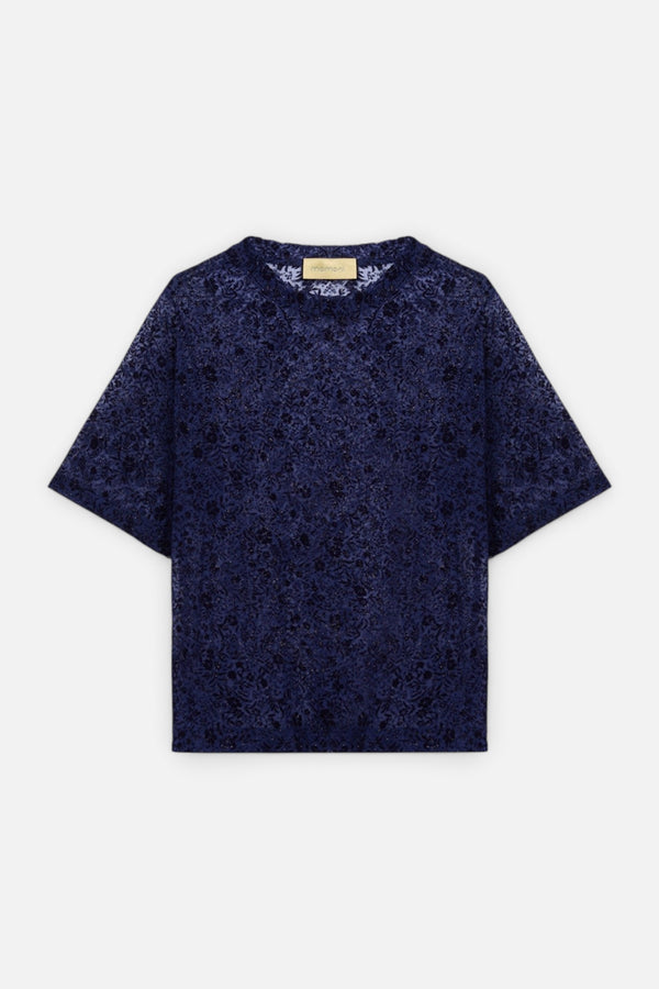 Momoni Women's Iora Bis T-Shirt in Ink Blue