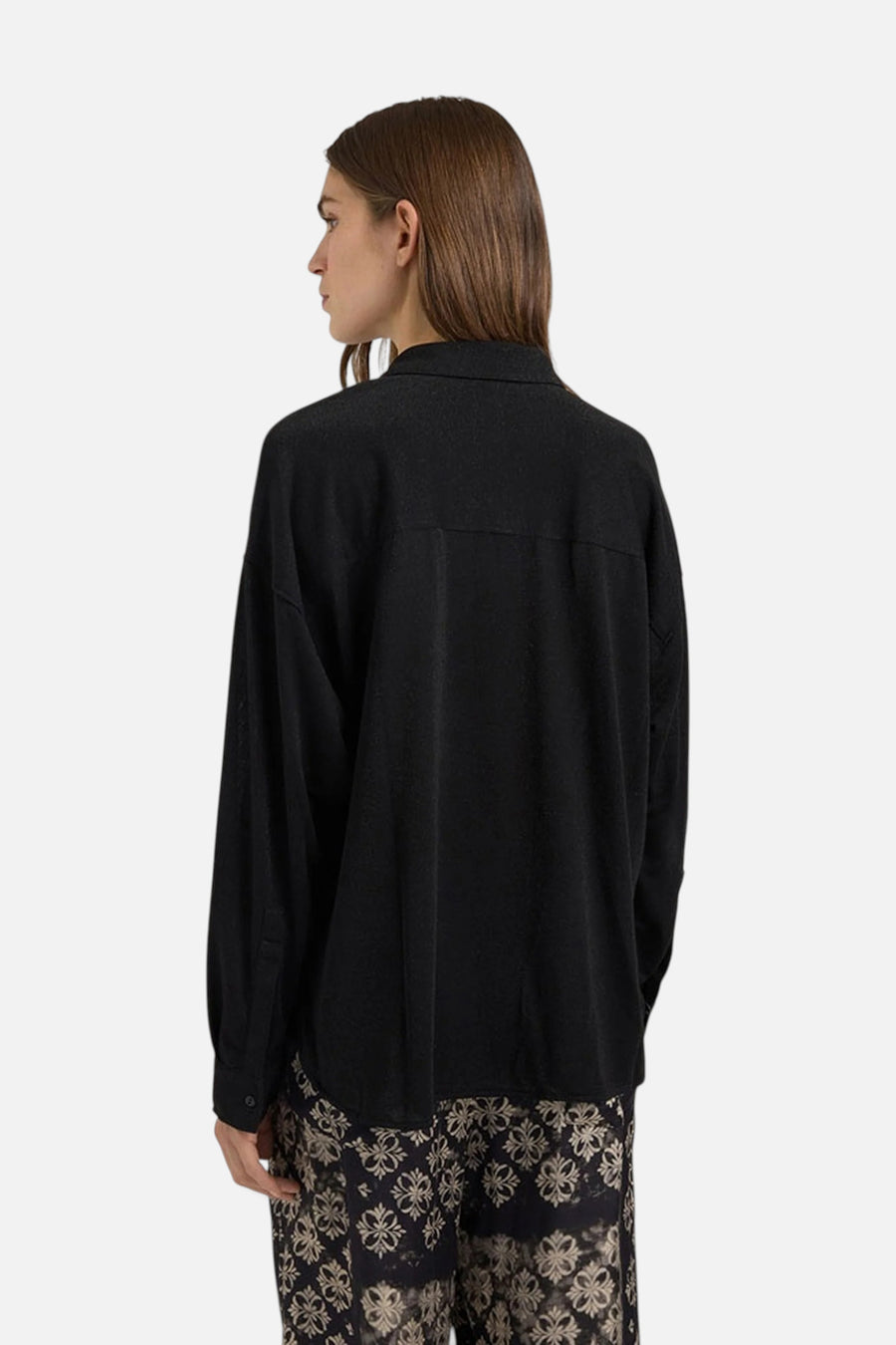 Momoni Women's Pitanga Bis Shirt in Nero – back view