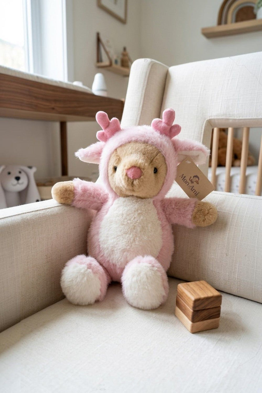 Mon Ami Reindeer Bear Plush Toy – detail