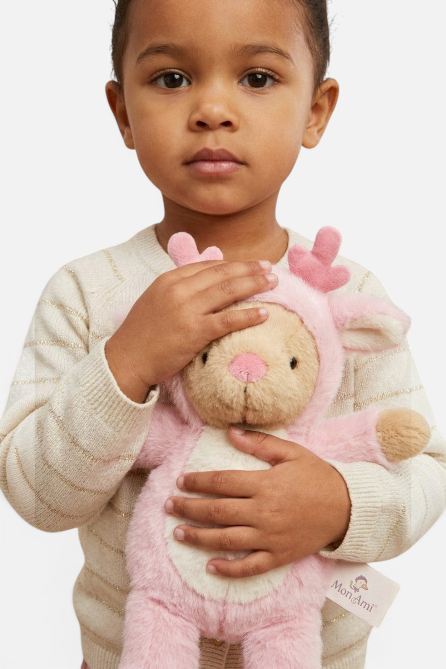 Mon Ami Reindeer Bear Plush Toy – side view