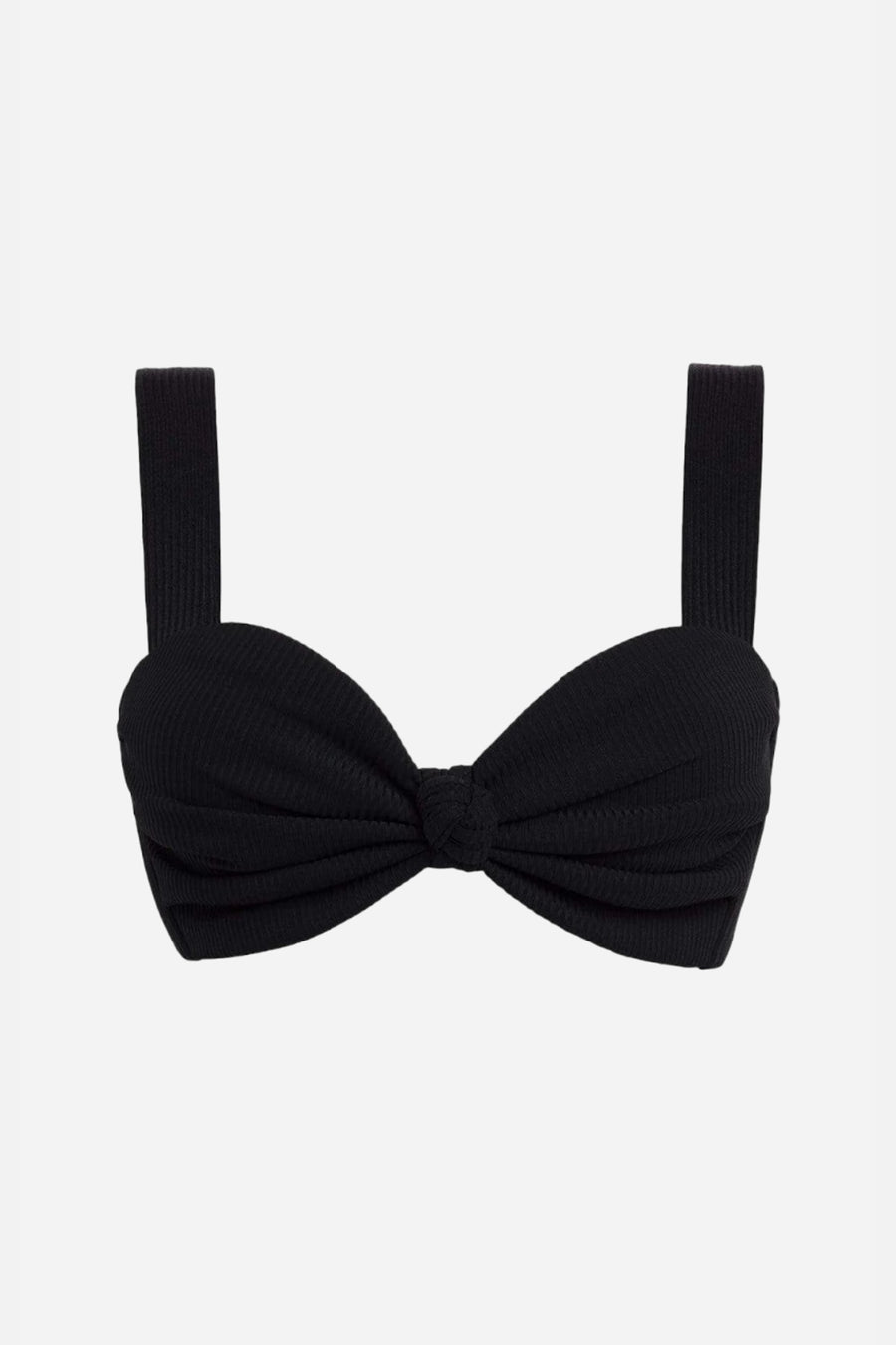 Montce Black Rib Hayden Bikini Top – back view