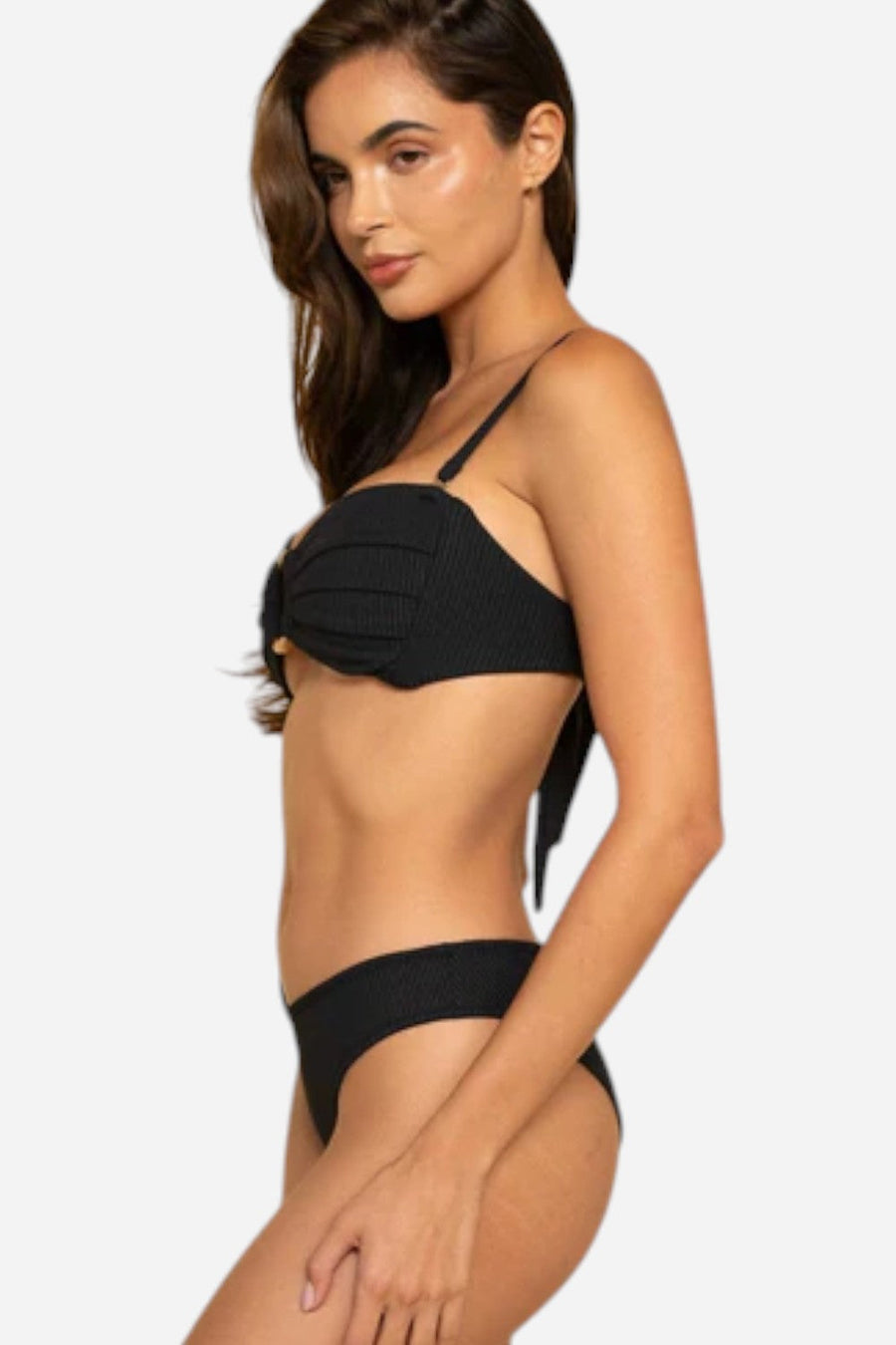 Montce Black Rib Lulu Bikini Bottom – detail