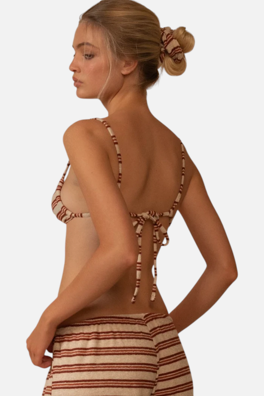 Montce Devin Bikini Top in Joan Stripe – side view