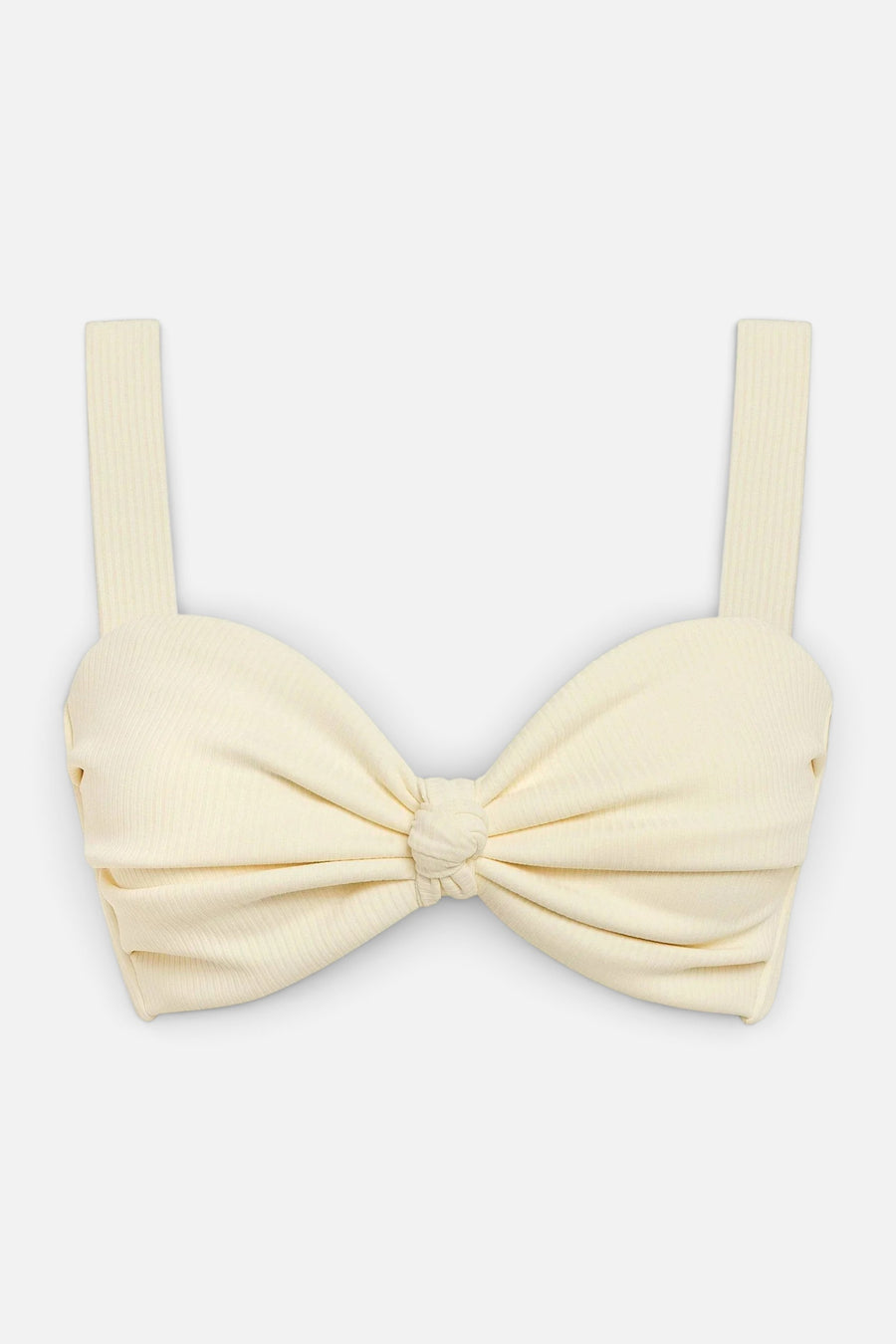 Montce Hayden Bikini Top in Cream Rib – front view