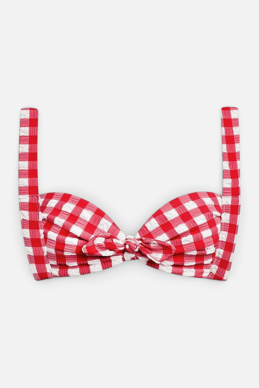 Montce Red Gingham Kayla Bikini Top – front view