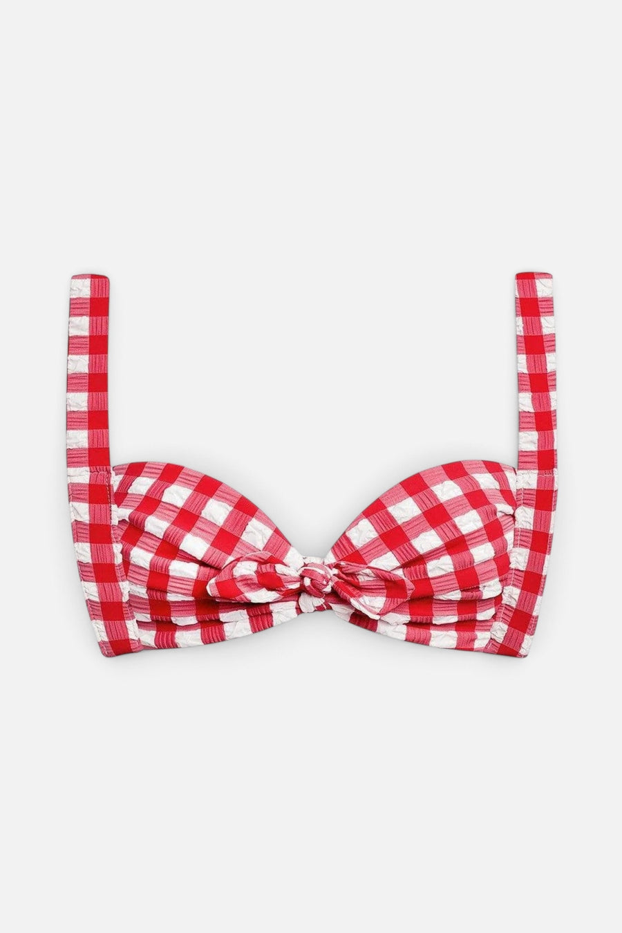 Montce Red Gingham Kayla Bikini Top – side view