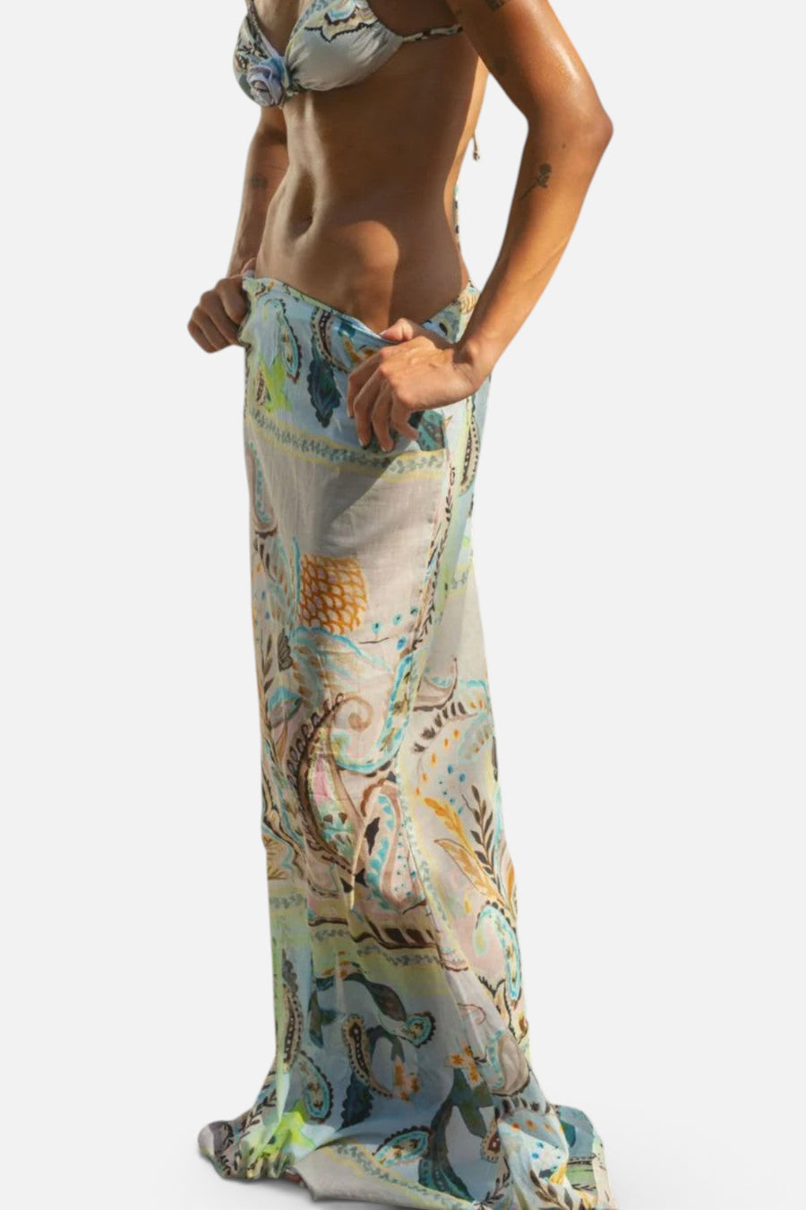 Montce St. Barths Floral Natalia Skirt – flat lay