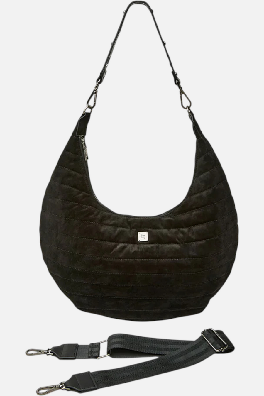 Moonstruck Bag in Black Suede – detail