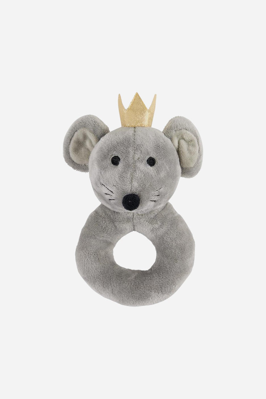 Mouse King Baby Swaddle with Plush Rattle – side view