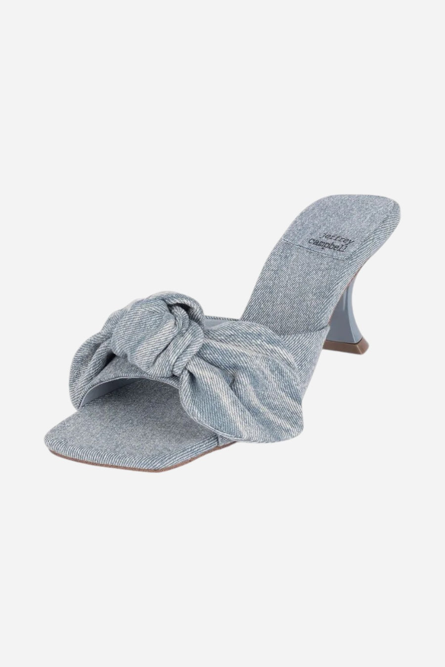 Jeffrey Campbell Mr Big Bow in Light Blue Denim