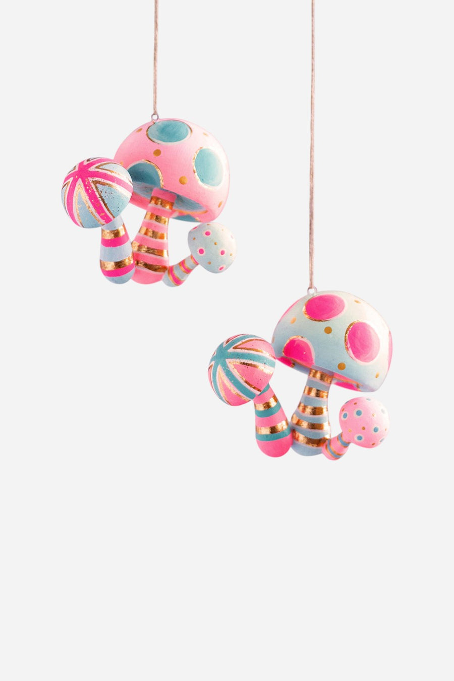 Mushroom Ornament in Blue – front view