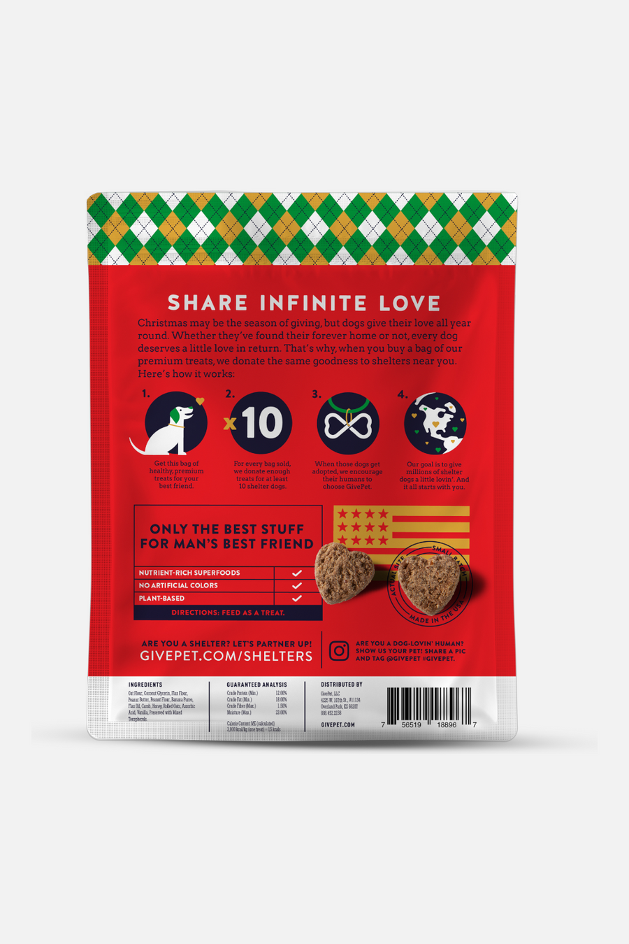 Muttcracker Soft Baked Dog Treats – back view